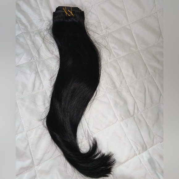Maxita Other - Maxita 100% Remy Human Hair 16" Extensions Jet Black Invisi Edge Clip Ins